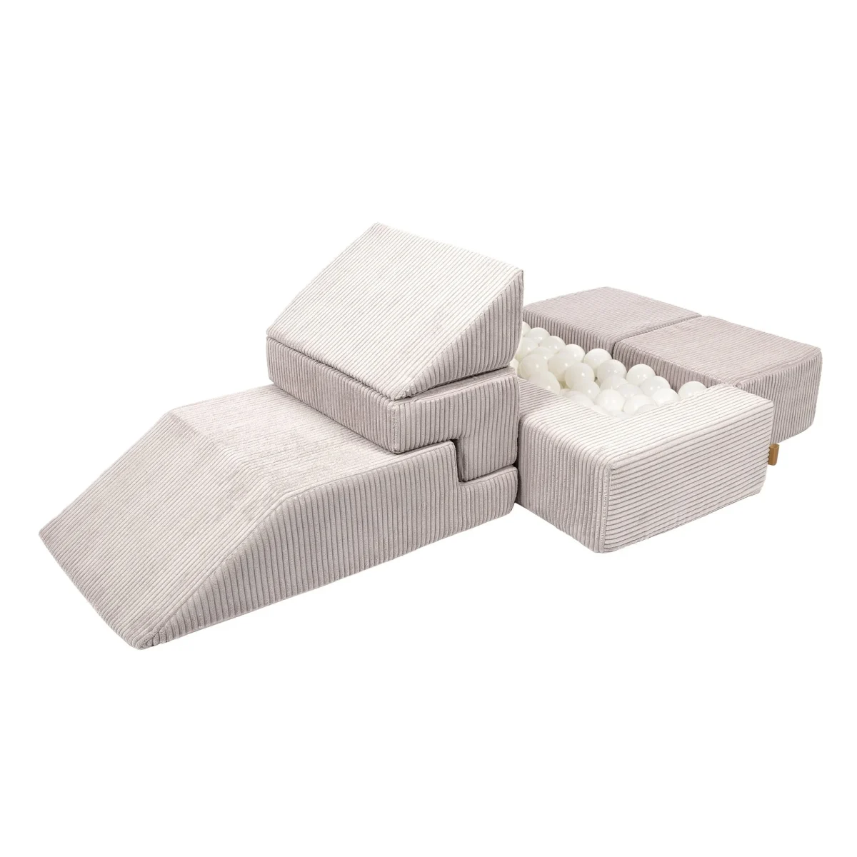 Soft Block Sofa, Ecru Velvet, photo 7