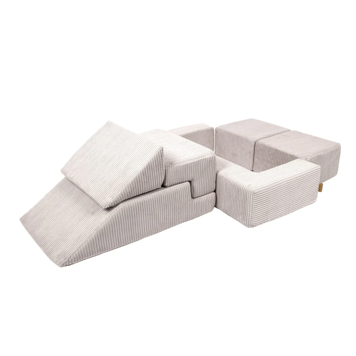 Soft Block Sofa, Ecru Velvet, photo 2
