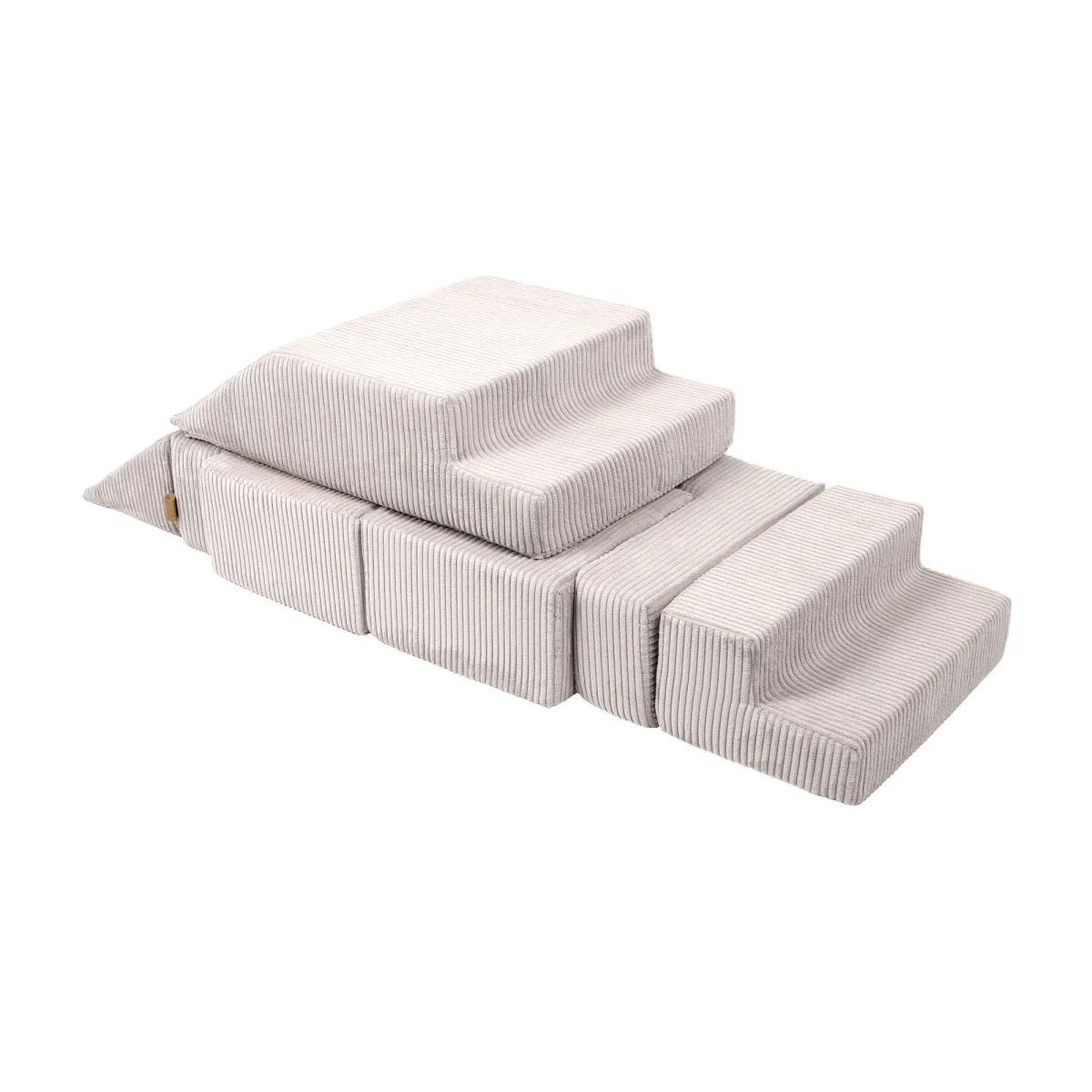 Soft Block Sofa, Ecru Velvet, photo 5