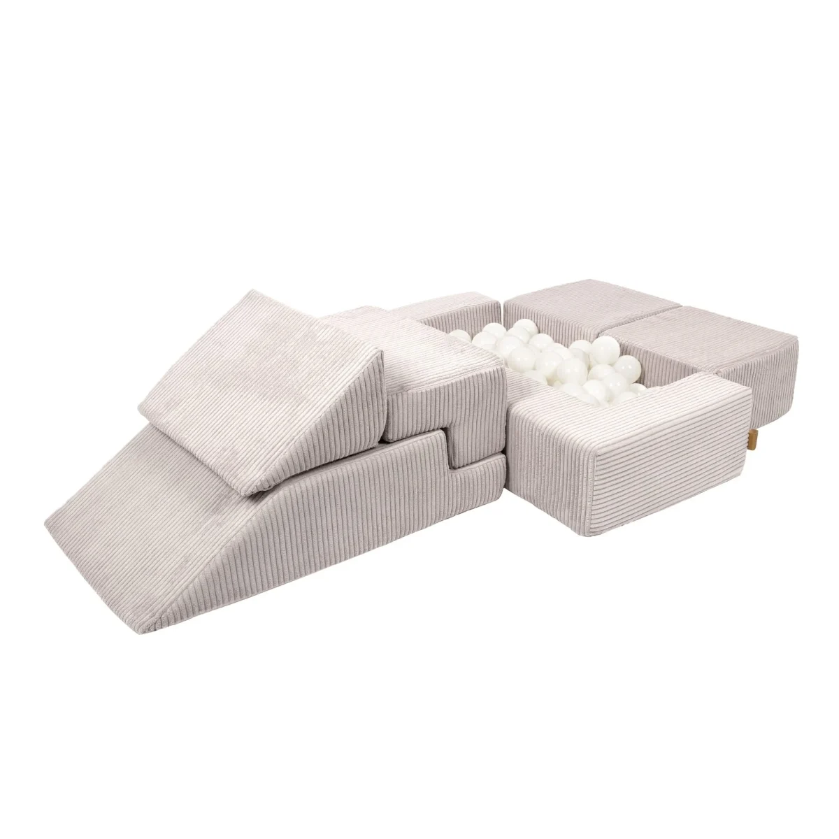 Soft Block Sofa, Ecru Velvet, photo 6