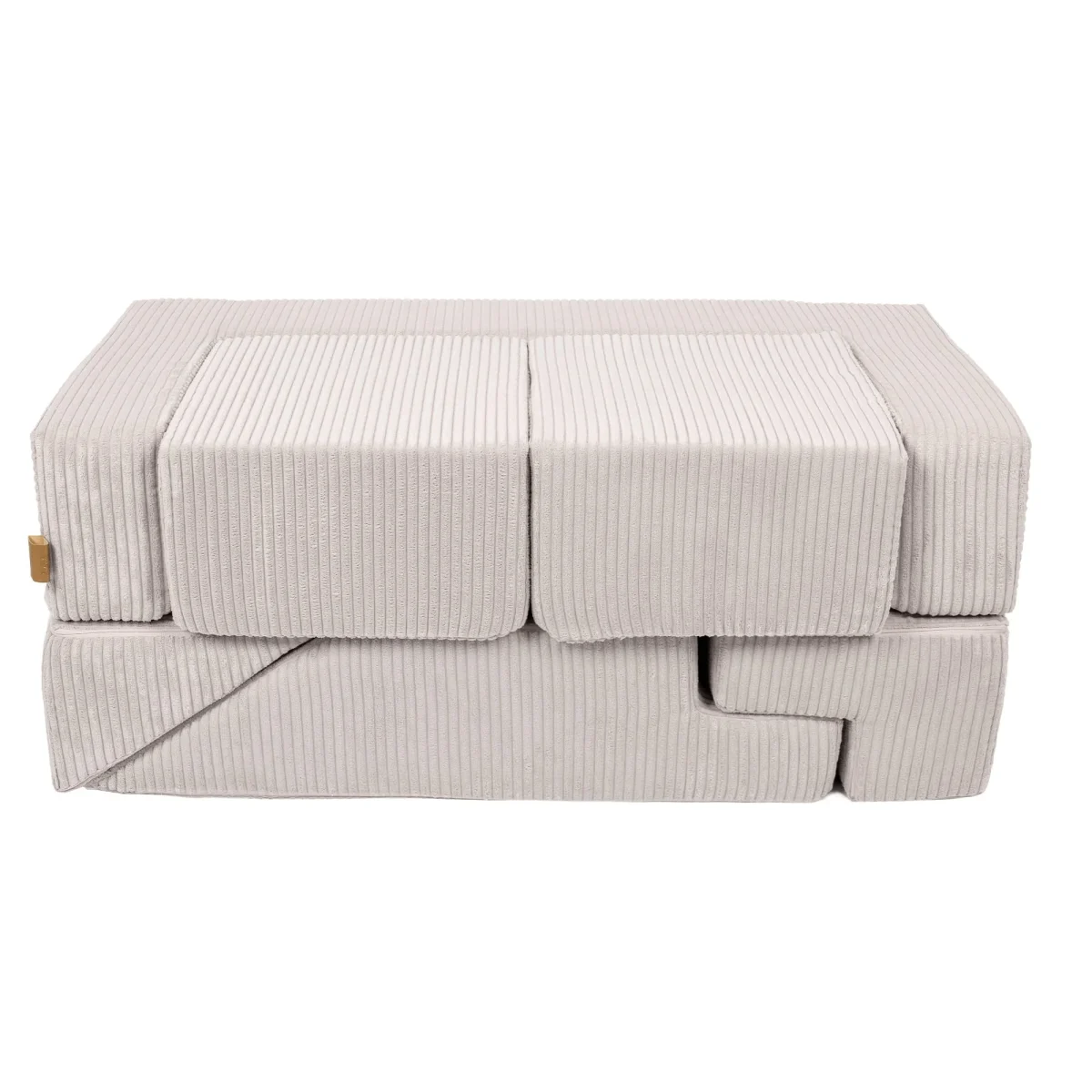 Soft Block Sofa, Ecru Velvet, photo 3