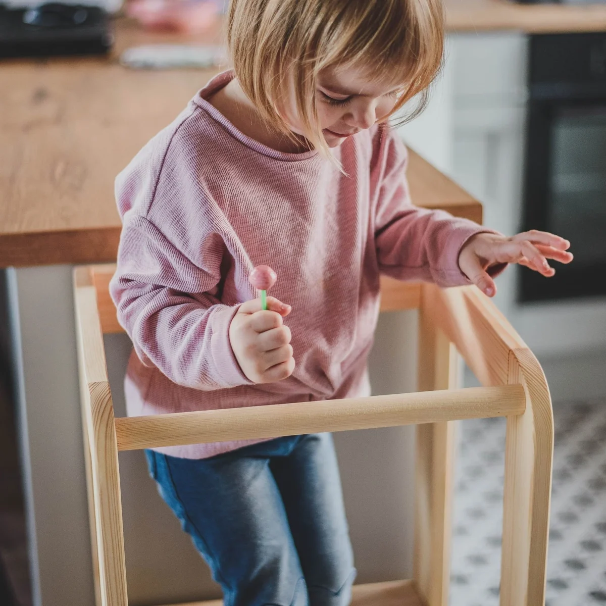 Pine Wood Kitchen Helper, Three Platform Heights, photo 11
