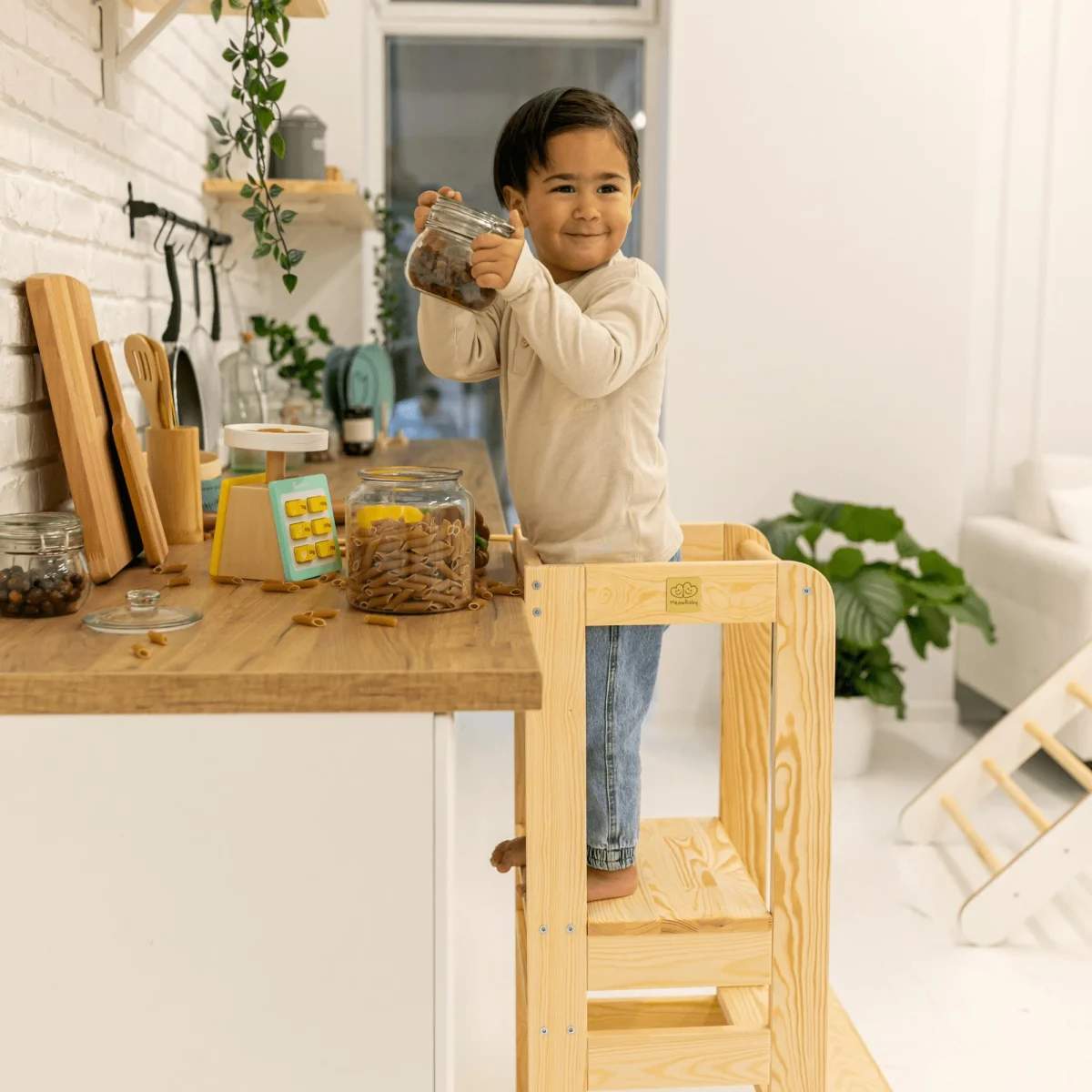 Pine Wood Kitchen Helper, Three Platform Heights, photo 8