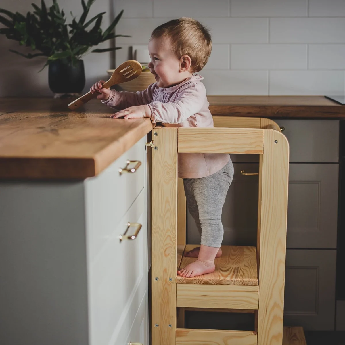 Pine Wood Kitchen Helper, Three Platform Heights, photo 9