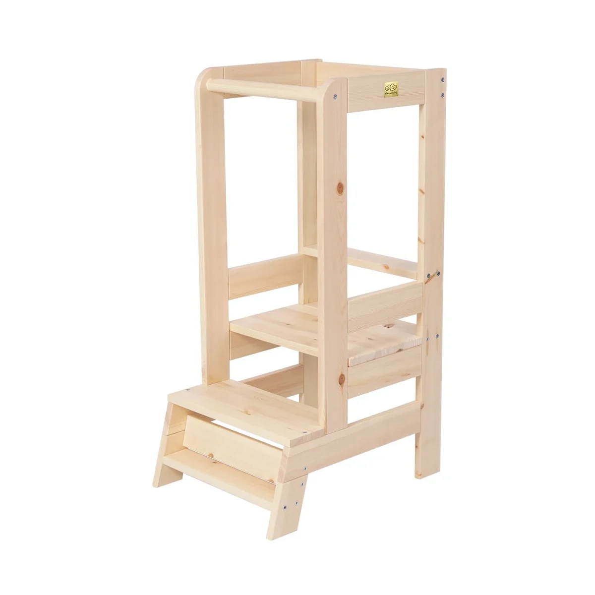 Pine Wood Kitchen Helper, Three Platform Heights