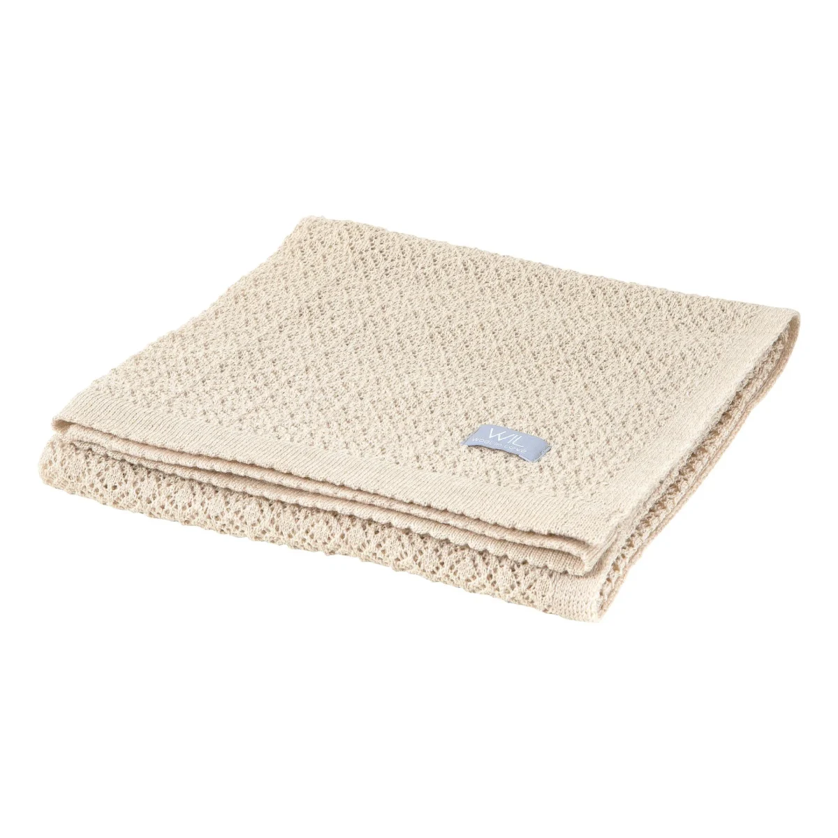 Merino wool baby blanket DELIGHT — Beige