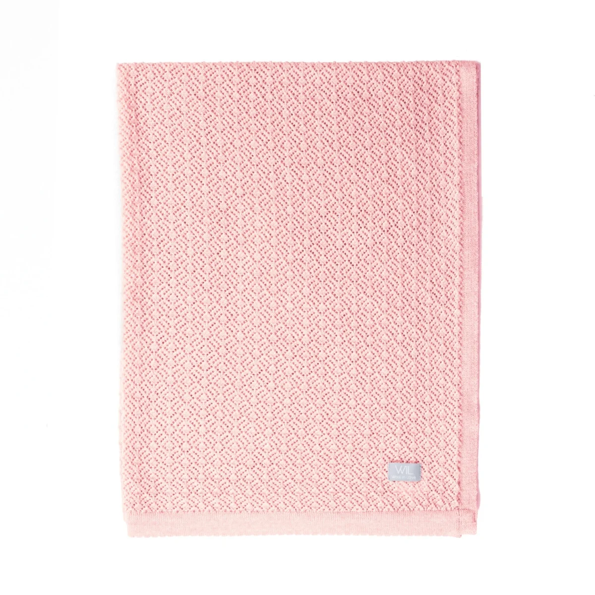 Merino wool baby blanket DELIGHT — Pink