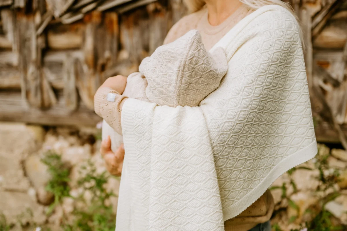 Merino wool baby blanket HAPPINESS, photo 7