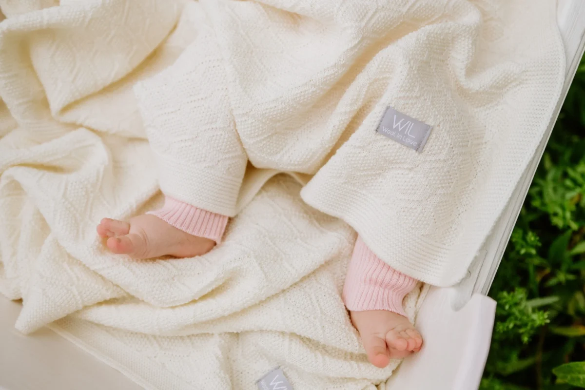 Merino wool baby blanket HAPPINESS, photo 8