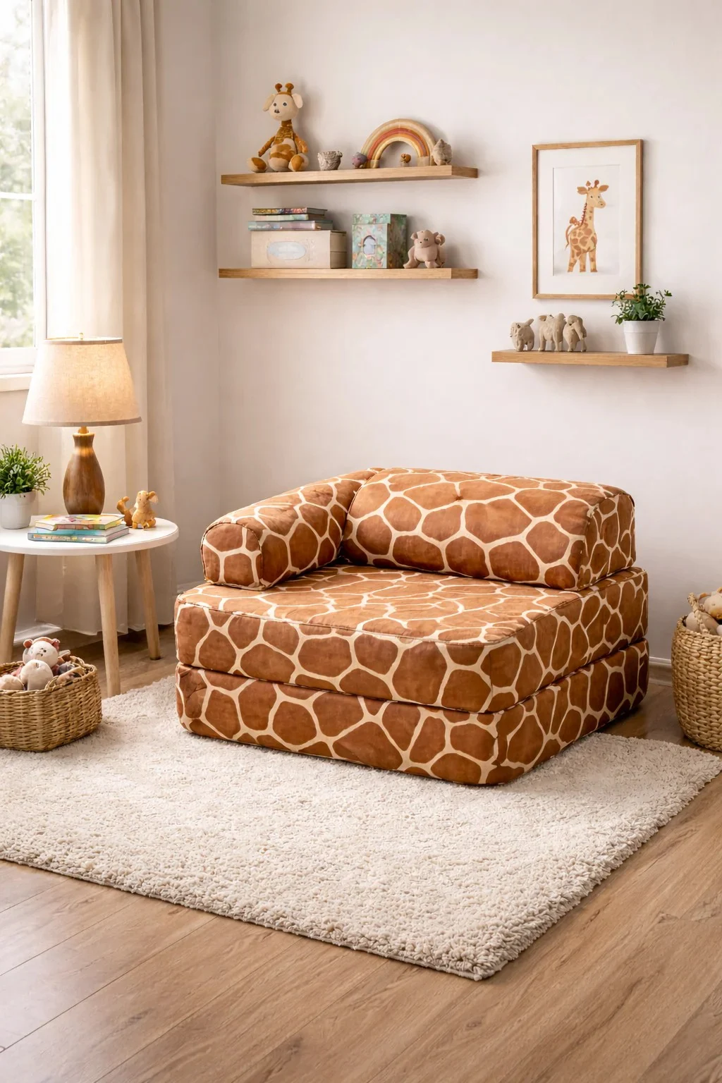 Modular Armchair for Child, Animal Print — Giraffe