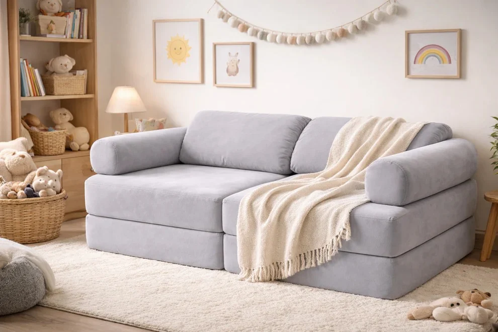 Modular Corduroy Play Sofa 120 cm, photo 2