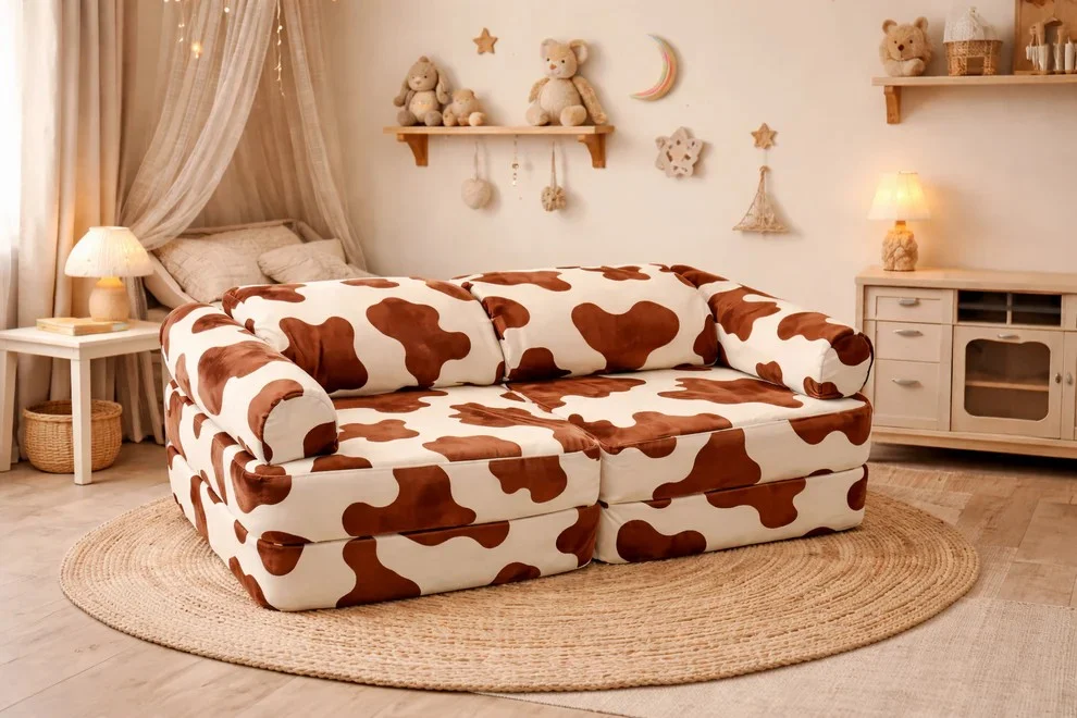 Modular Play Sofa for Children, 120 cm, Animal Print, photo 3