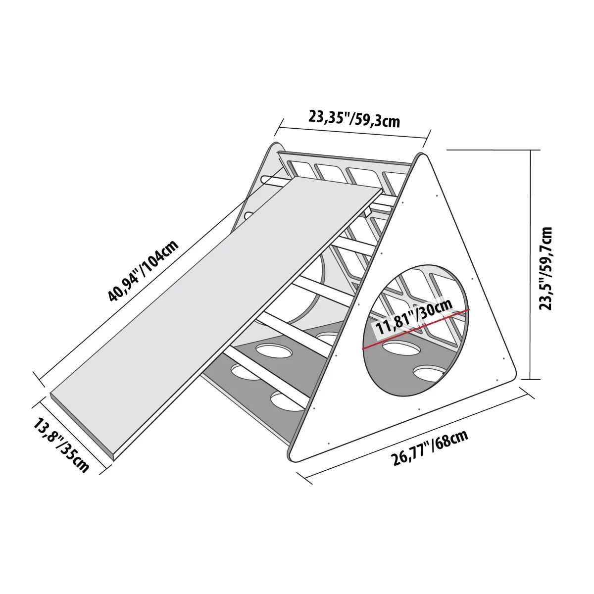 3-Angle Climber with Ramp, 59.7 cm High, photo 3