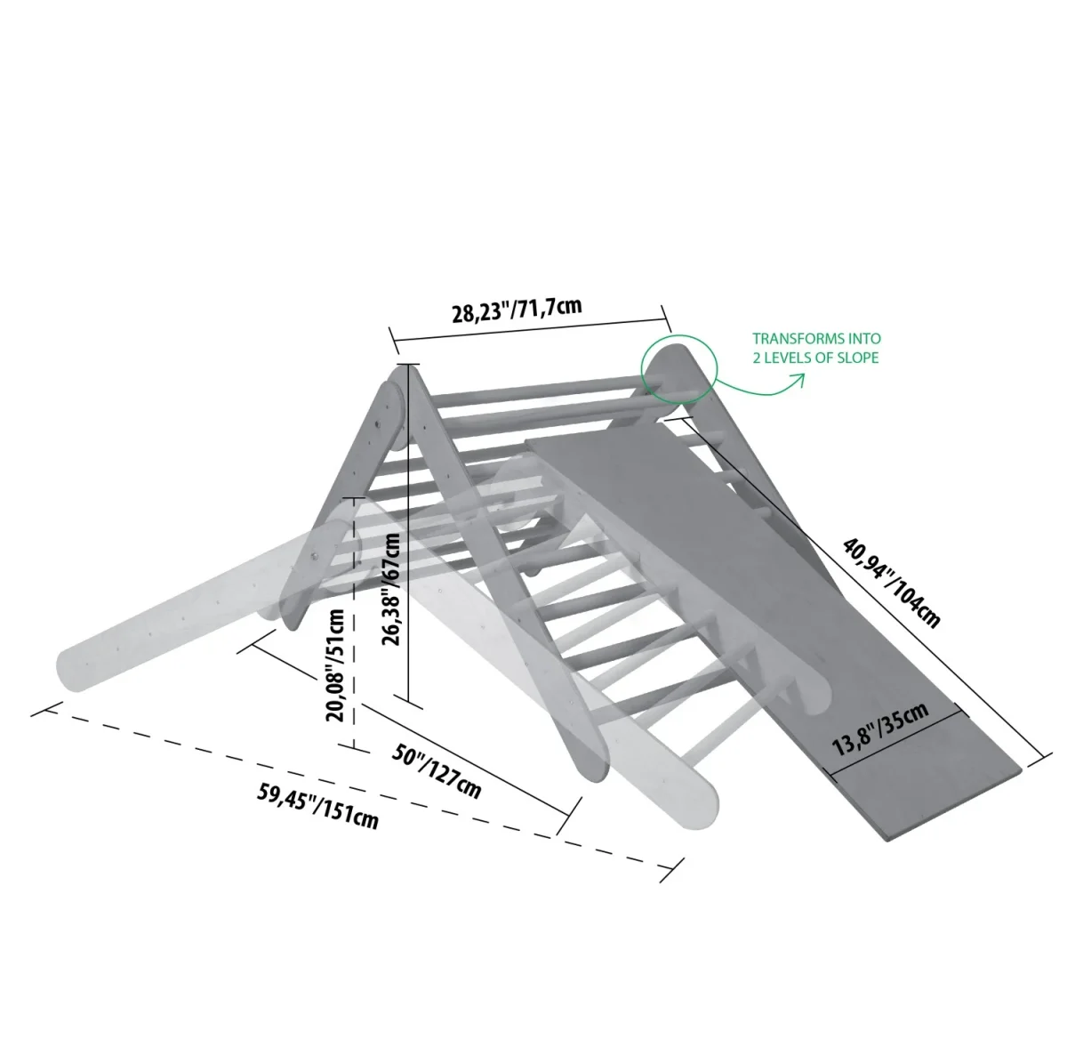 Climbing Triangle with Ramp, 8 Rungs per Side, photo 8