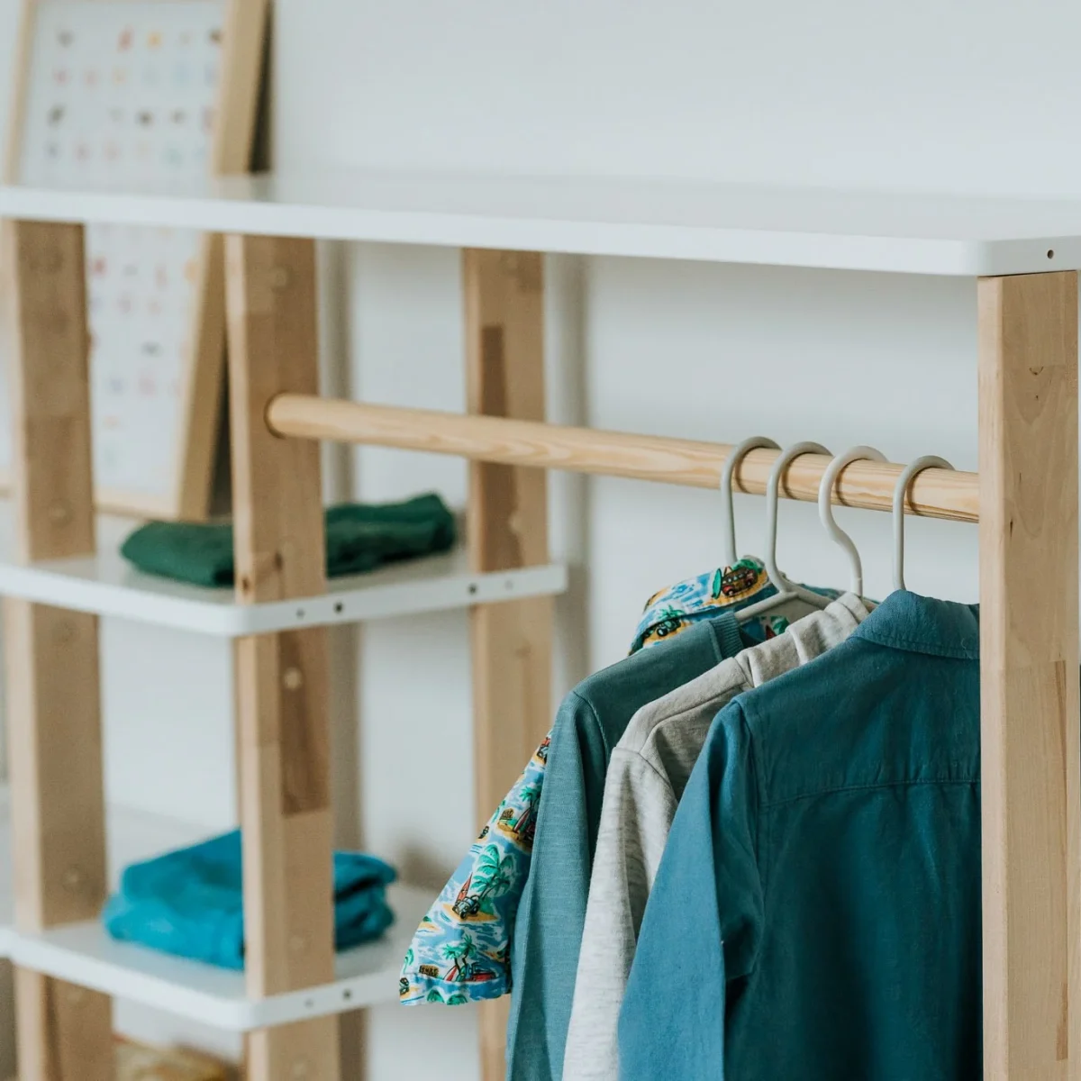 Modular Montessori Wardrobe, Solid Wood, photo 2