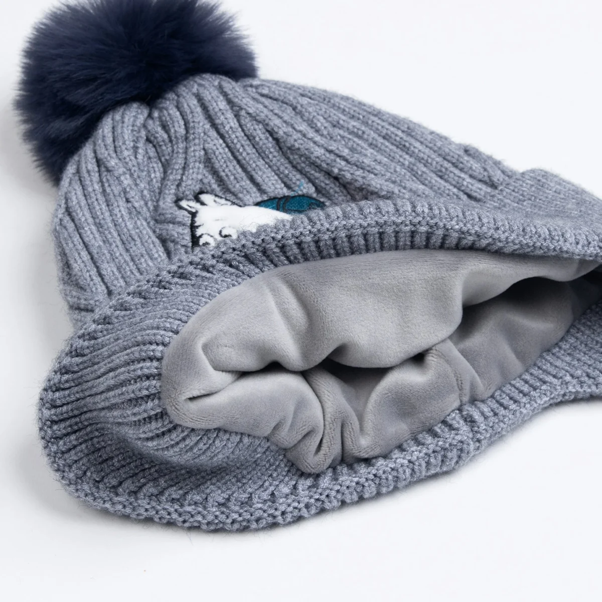 Moomintroll — Kids Beanie, Grey, 47–55 cm, photo 2