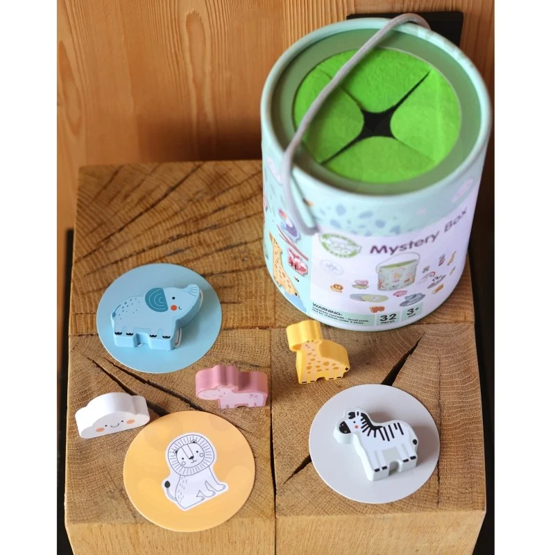 Touch and Match Mystery Box, 15 Wooden Shapes, photo 5