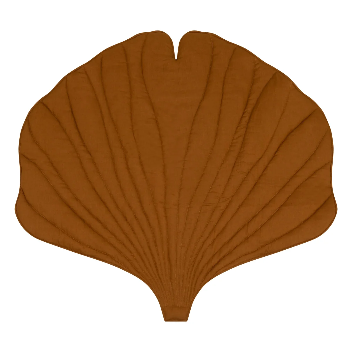 Ginkgo Leaf Playmat in Cotton and Linen, 110 × 120 cm