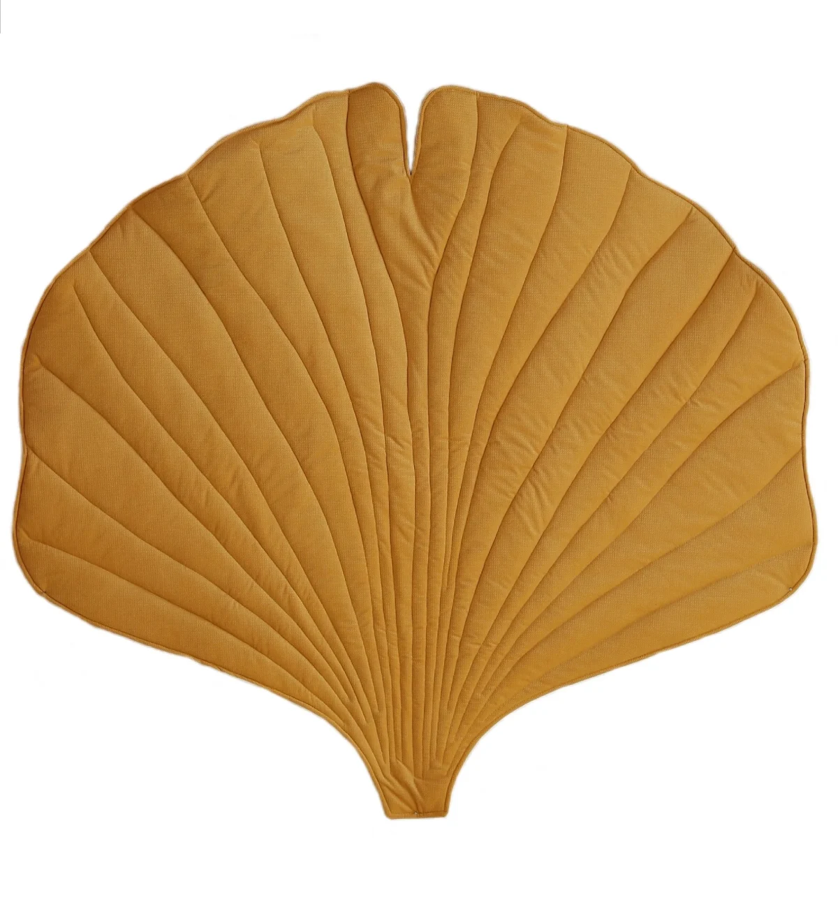Double-Sided Ginkgo Leaf Playmat, Cotton and Velvet