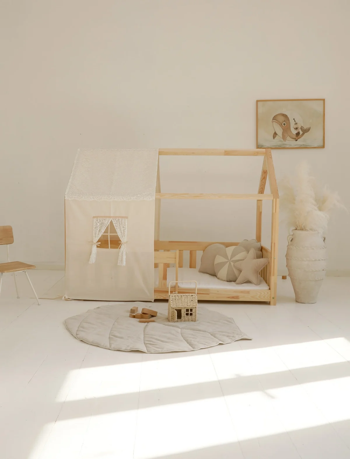 Organic Cotton and Linen Leaf Playmat, photo 3