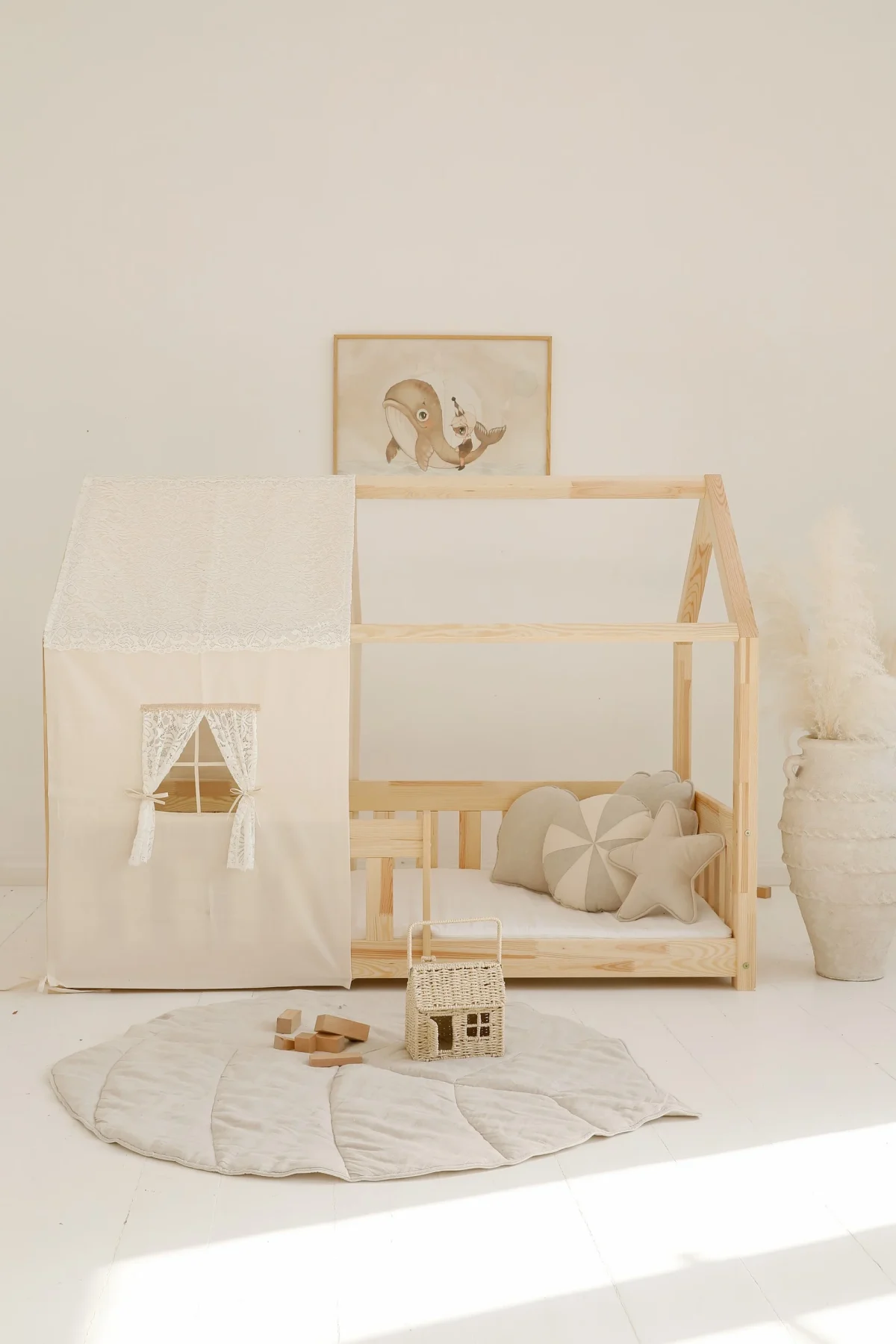Organic Cotton and Linen Leaf Playmat, photo 4