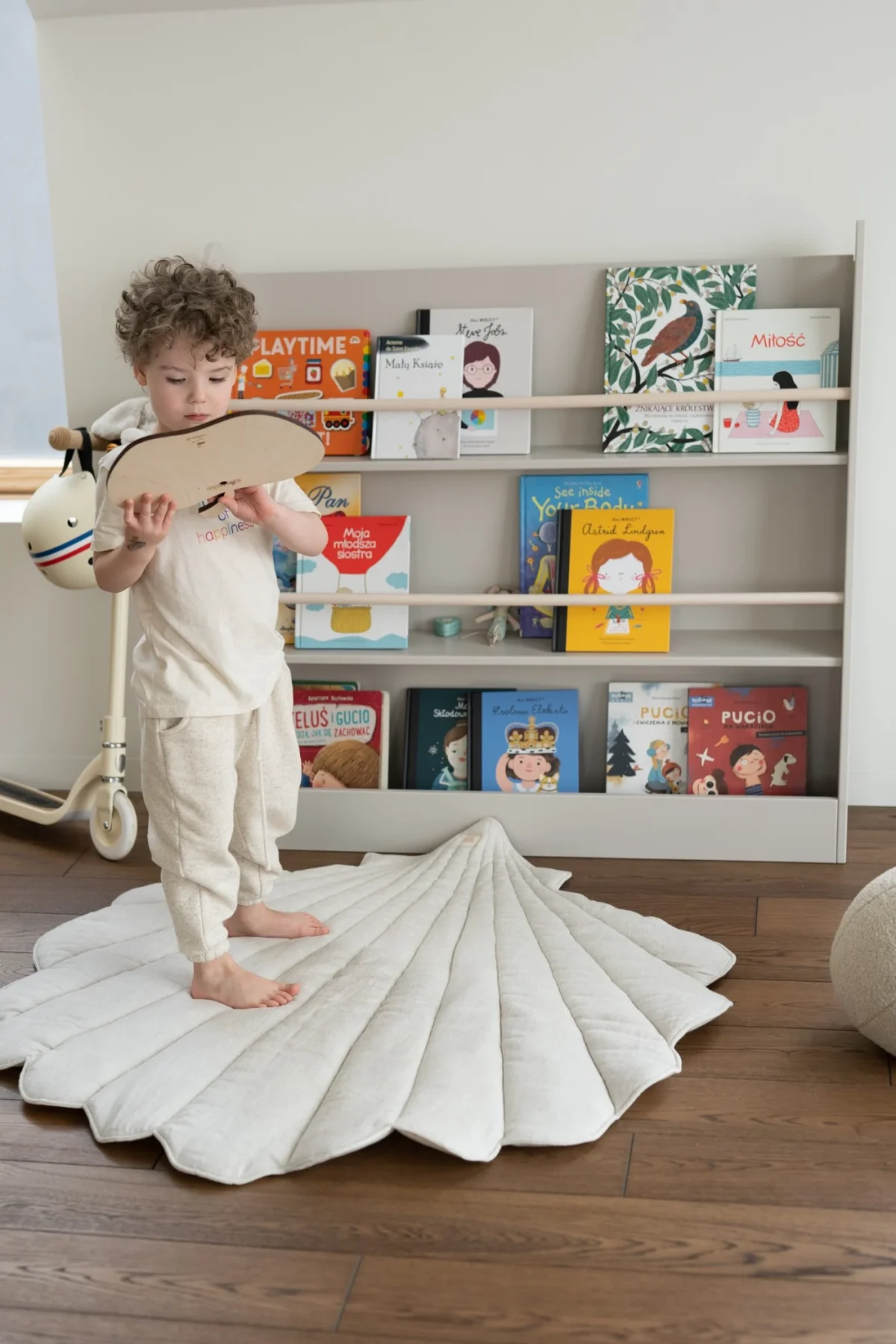 Organic Cotton and Linen Shell Playmat, Sand, photo 6