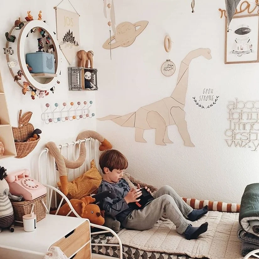 Origami Diplodocus Wooden Wall Decoration, photo 5