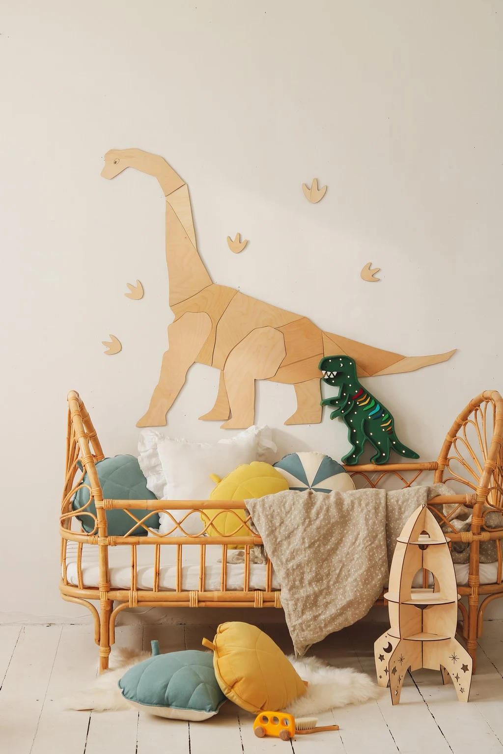 Origami Diplodocus Wooden Wall Decoration, photo 2