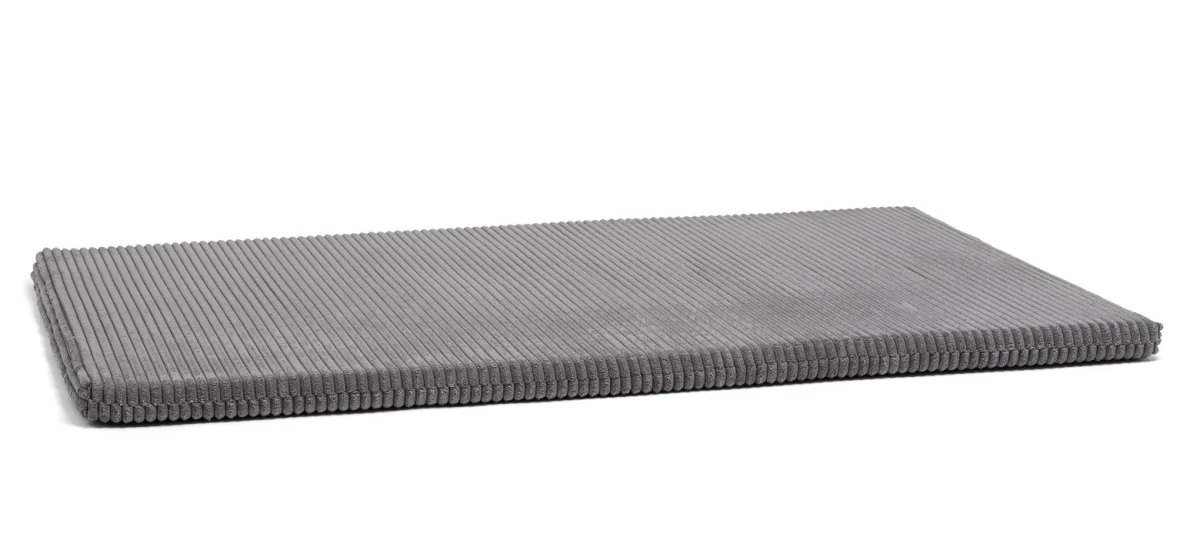 Foam Play Mat 110 × 78 cm with Removable Cover — Dark Grey