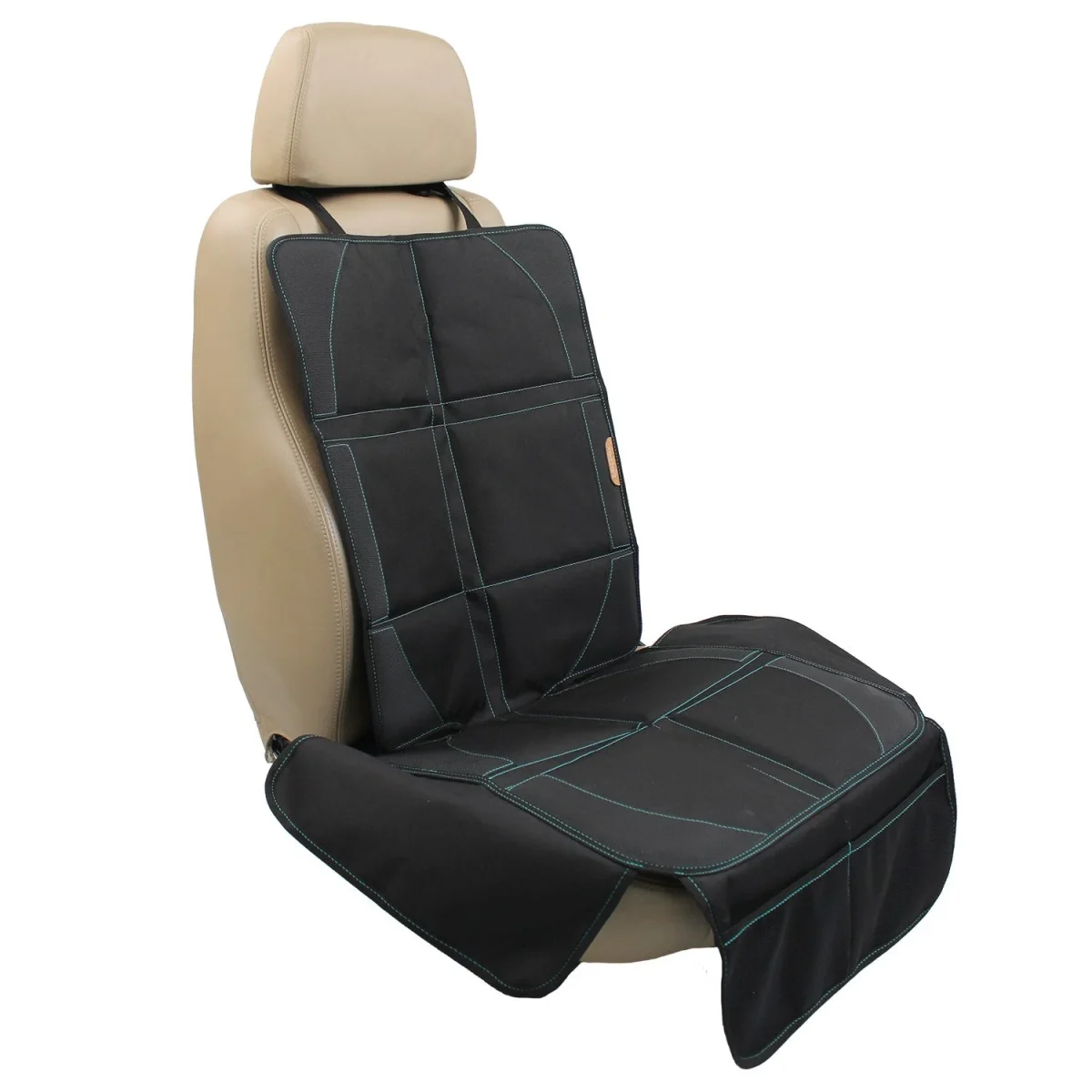 Premium Car Seat Protector with 3 Mesh Pockets