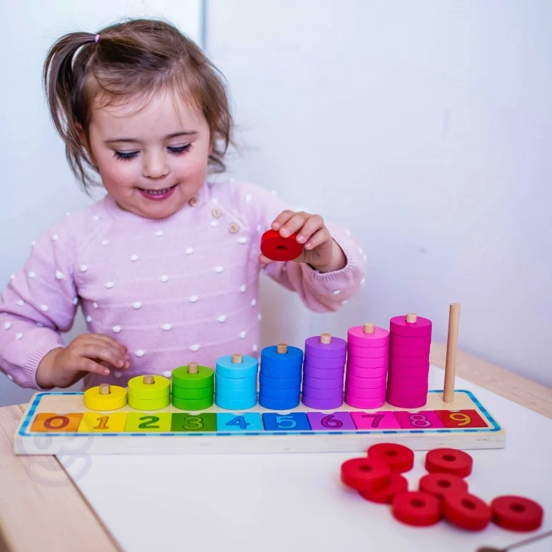 Wooden Colour and Counting Sorter, 56 pcs, photo 2