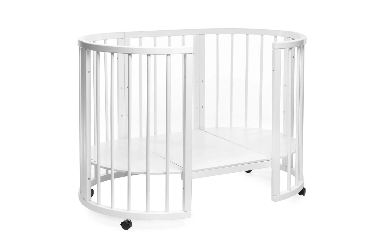 KOTTO OLIN — Round Beech Crib with Transforming Mattress, photo 3