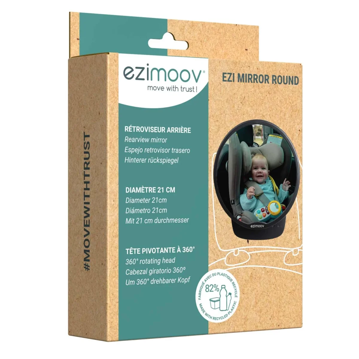 Ezimoov EZI Mirror Round — Headrest Mirror, 360° Rotation, photo 9