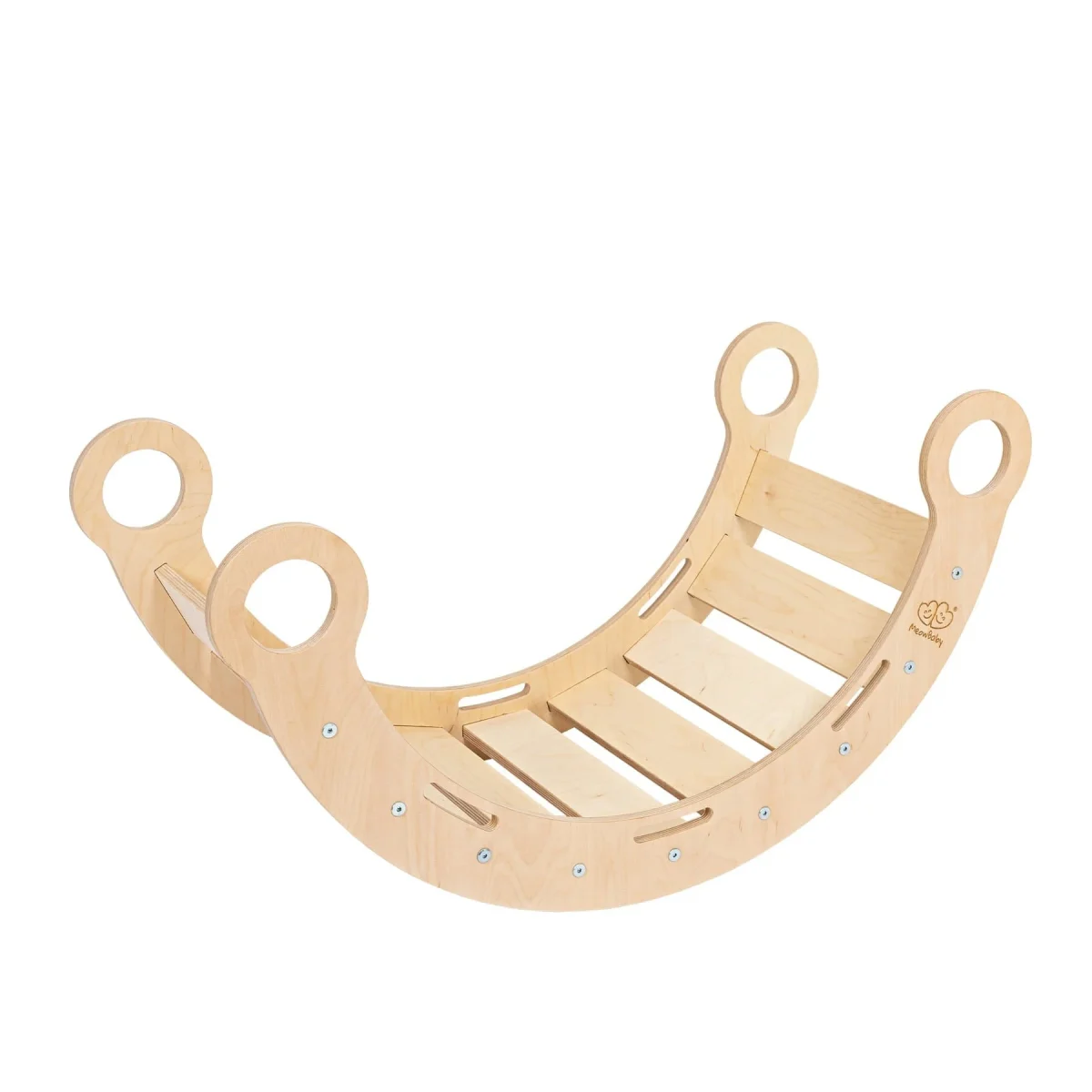 MeowBaby Snug Rocker — 4-in-1 Rocker in Birch Plywood with Pillow, photo 5