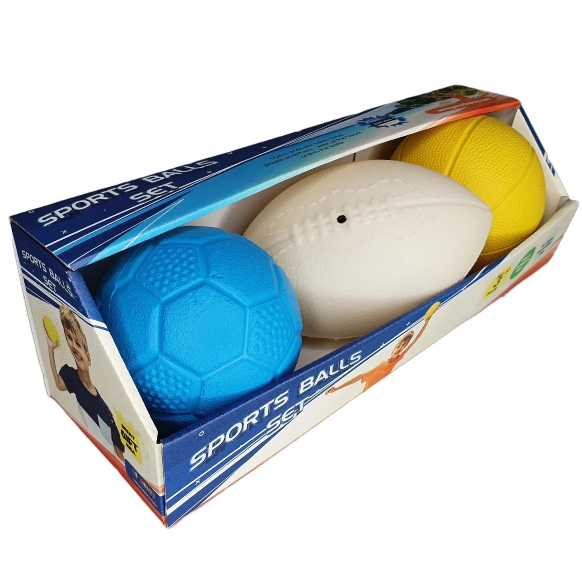 Sports Balls Set for Kids, 3 pcs