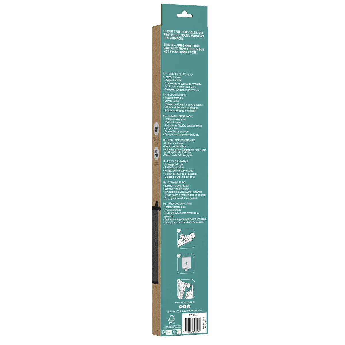 Retractable Roller Sunshade for a Car Side Window, photo 7
