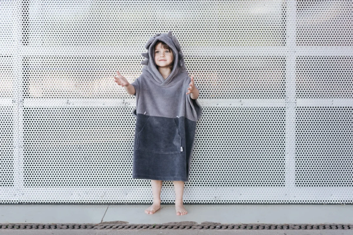 Patulove Surfdragon — Kids Bath Poncho, Grey, photo 4