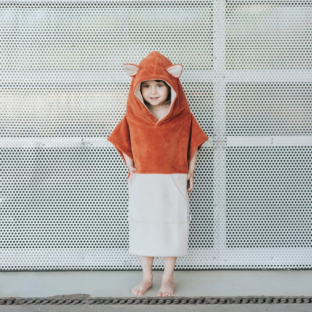 Patulove Surffoxy — Kids Bath Poncho, Orange, photo 3