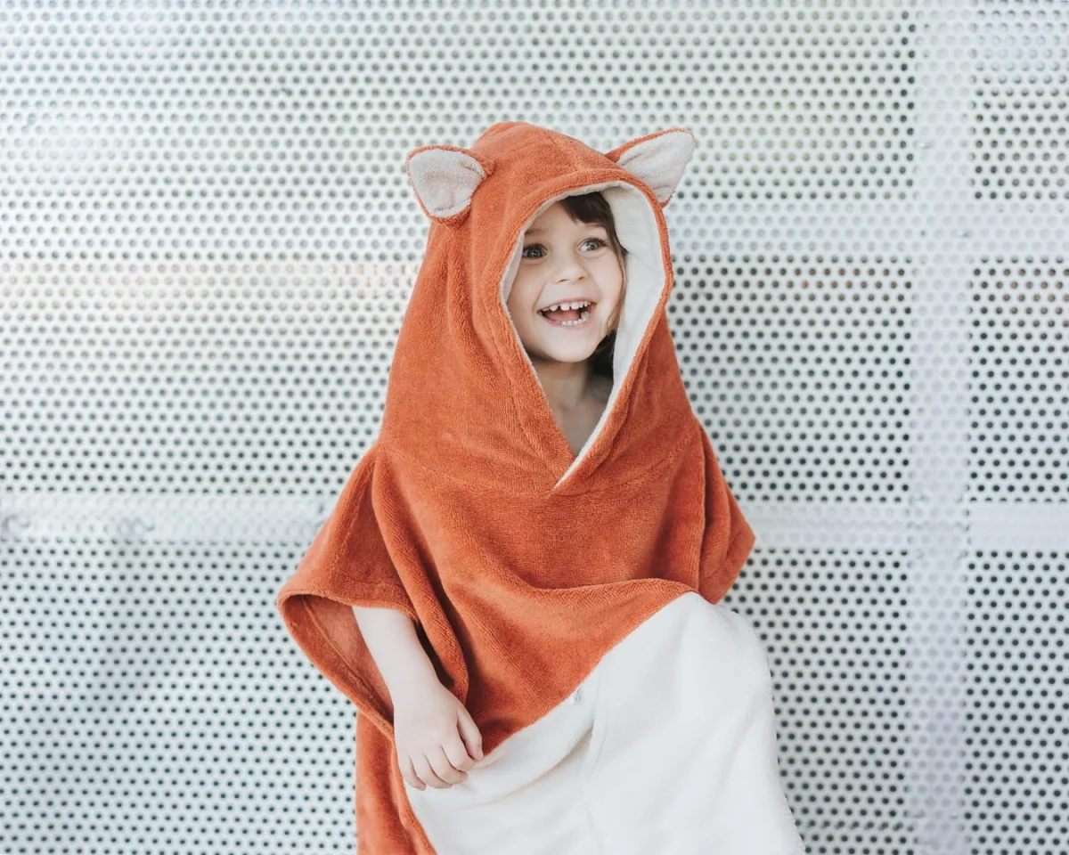 Patulove Surffoxy — Kids Bath Poncho, Orange, photo 2