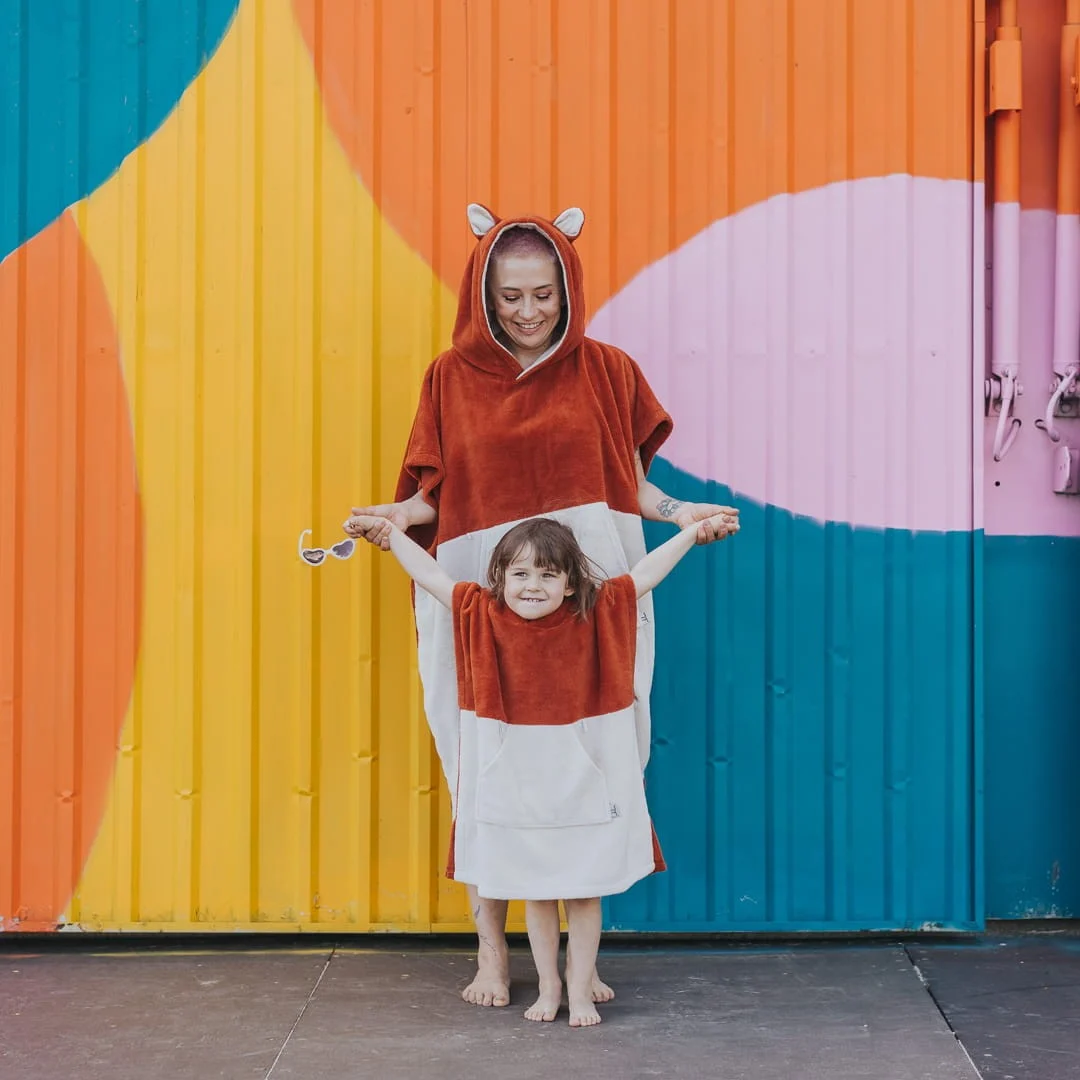 Patulove Surffoxy — Kids Bath Poncho, Orange, photo 6