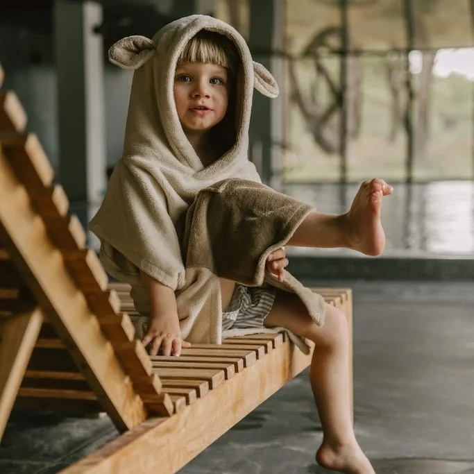 Patulove Surfsheep — Kids Bath Poncho, Beige, photo 2
