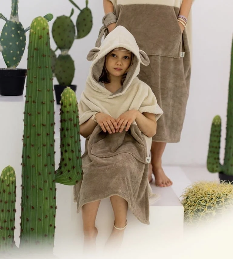 Patulove Surfsheep — Kids Bath Poncho, Beige, photo 5