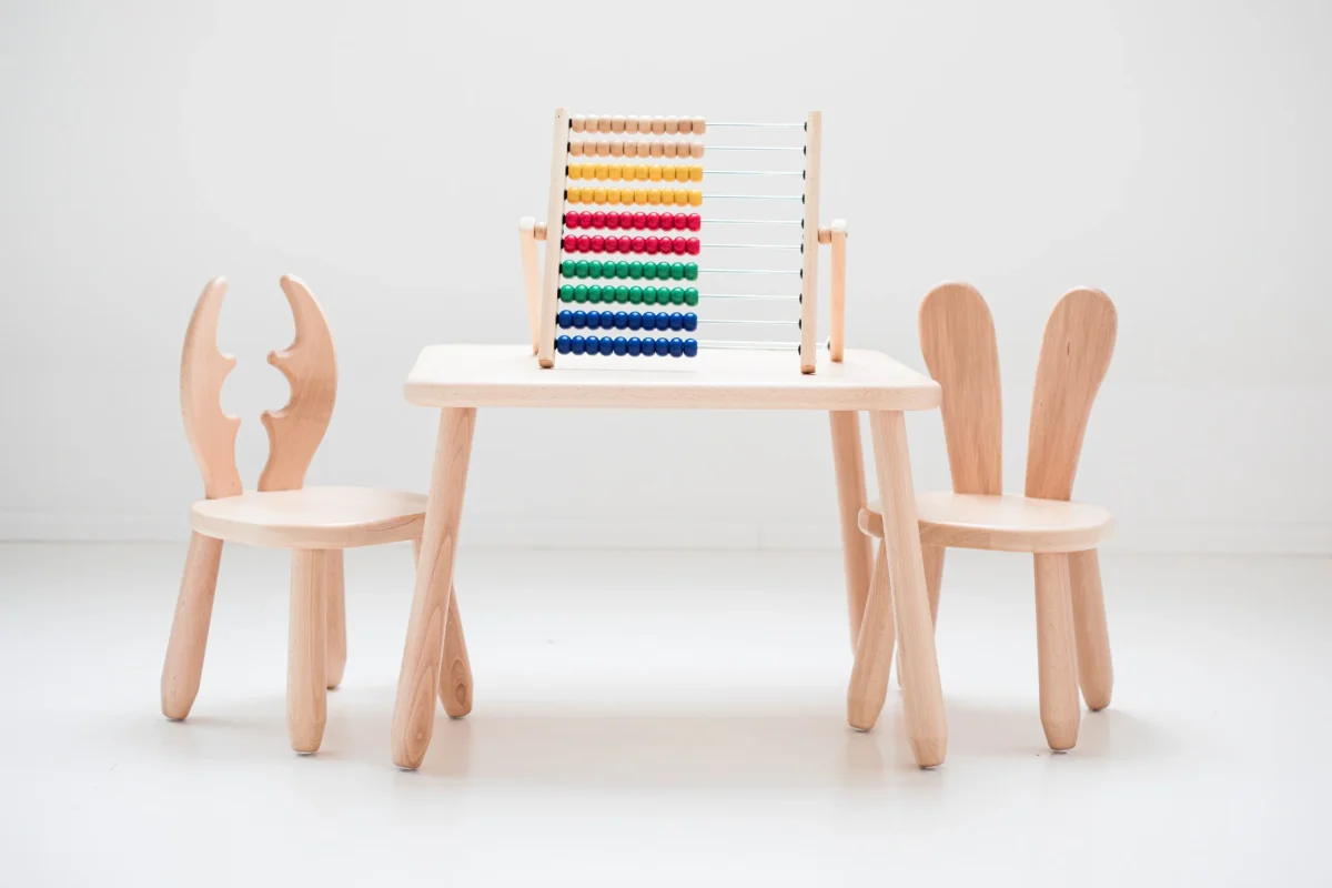 Beech Table with Two Chairs, photo 3