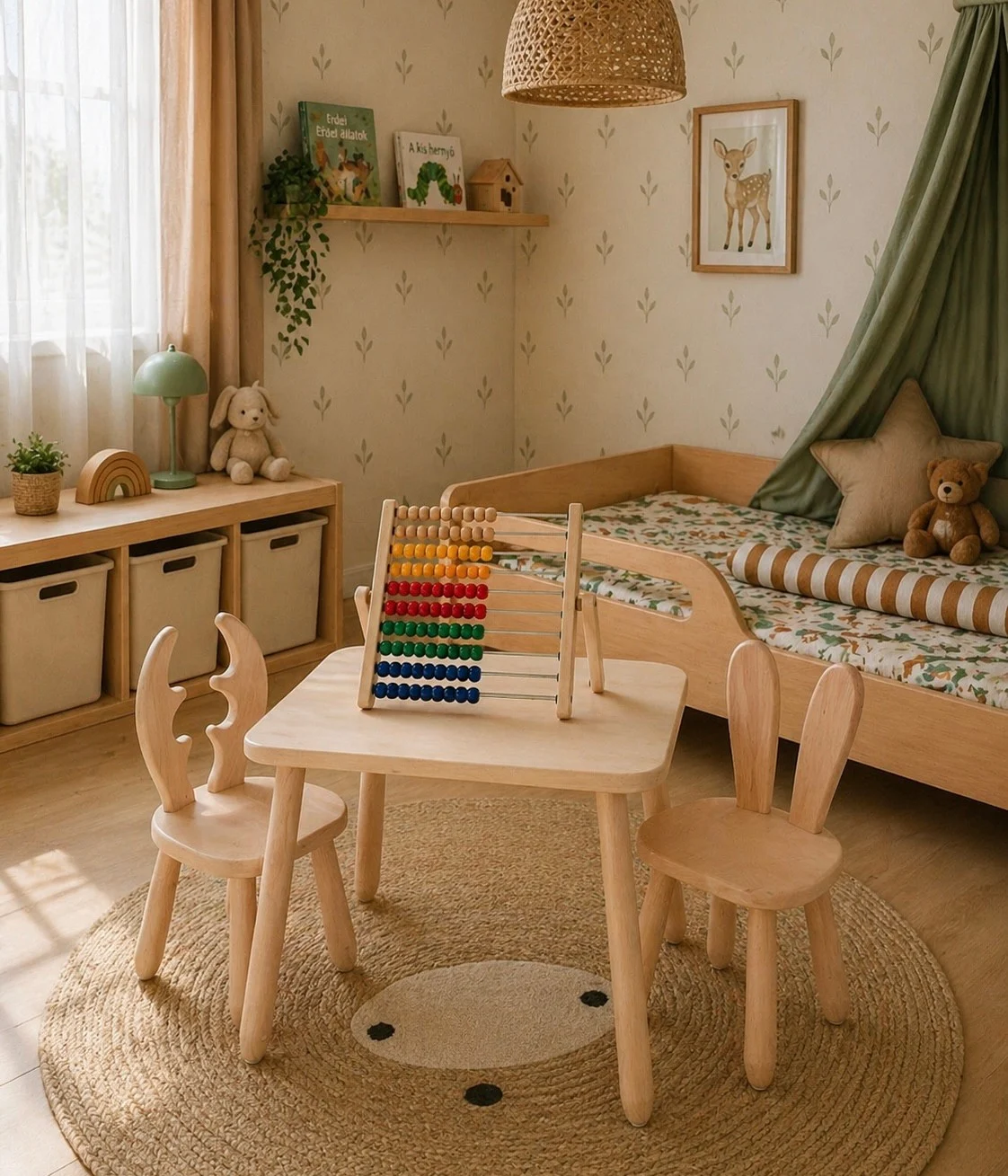 Beech Table with Two Chairs, photo 5