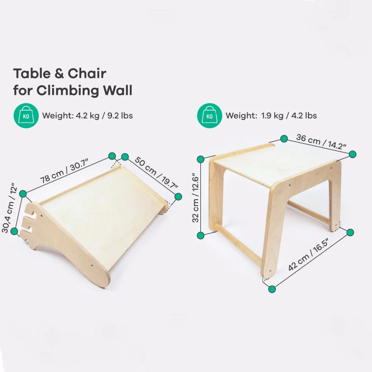 Table and Chair for the leg&go Swedish Wall, photo 9