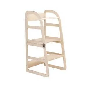 leg&go Sleekstep — Kitchen Tower and High Chair Combo — Natural Wood