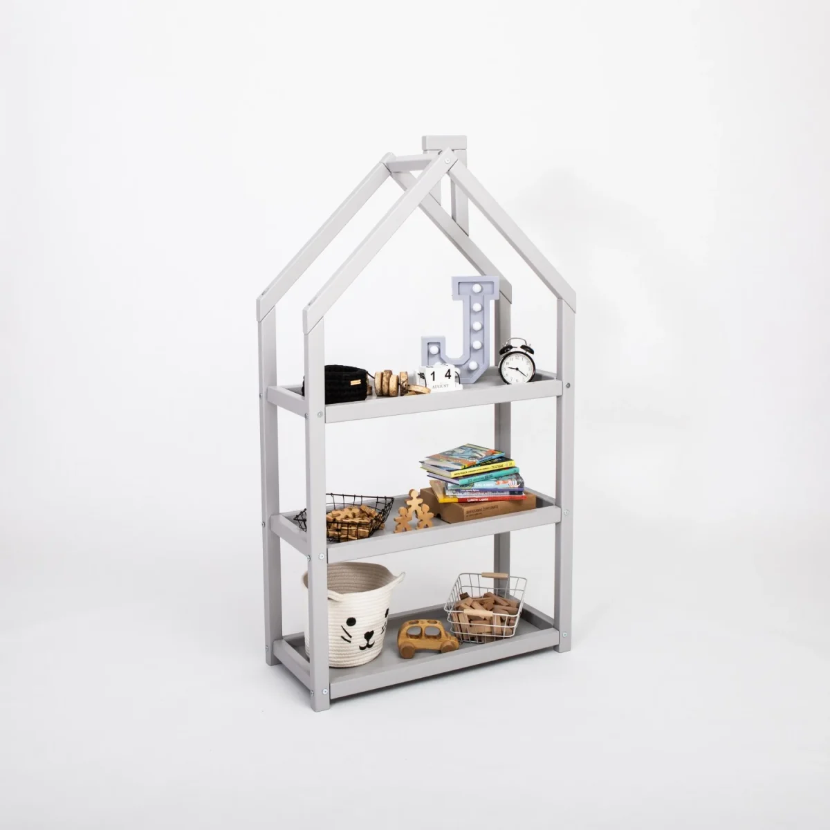 House Shaped Shelf for Kids — Grey