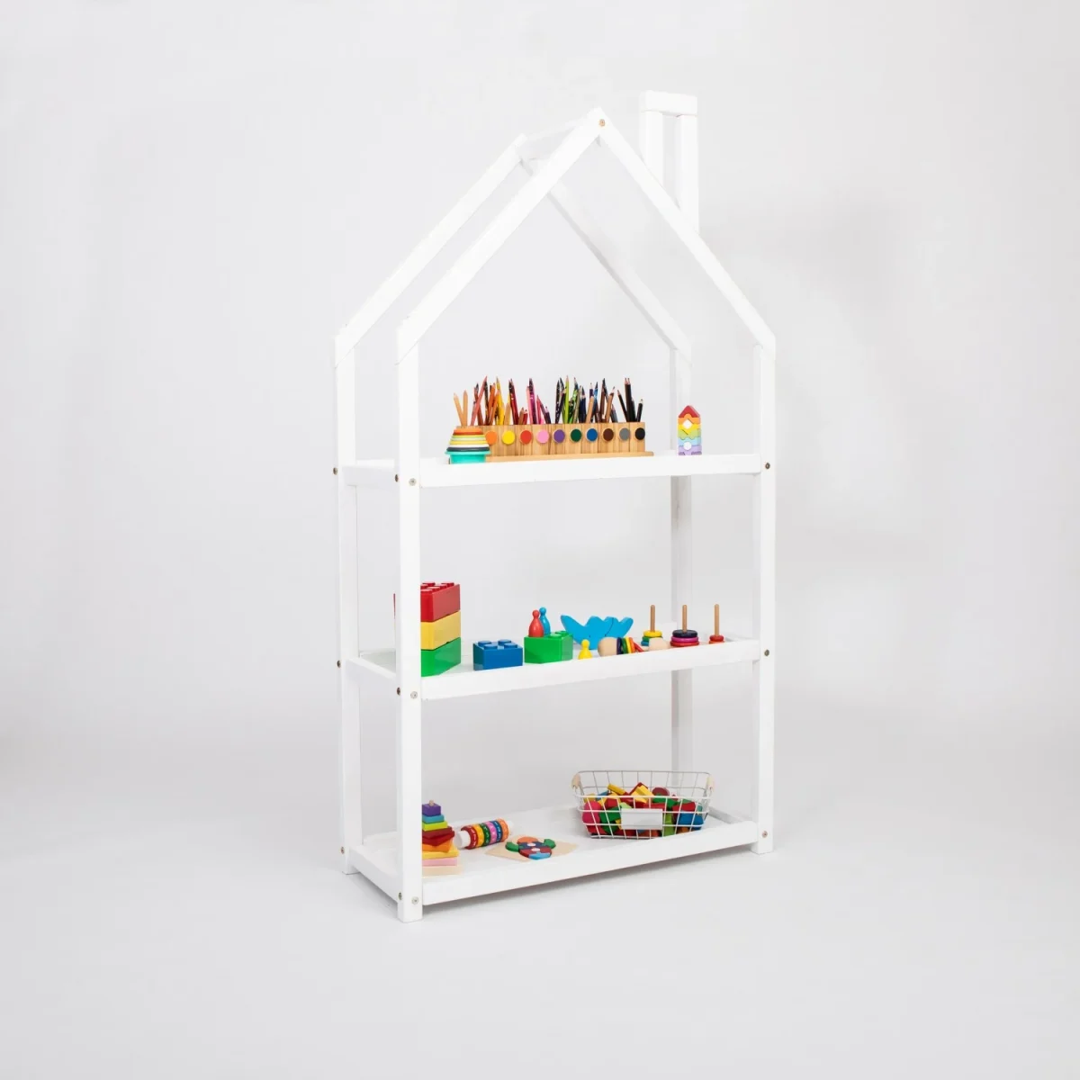 House Shaped Shelf for Kids — White