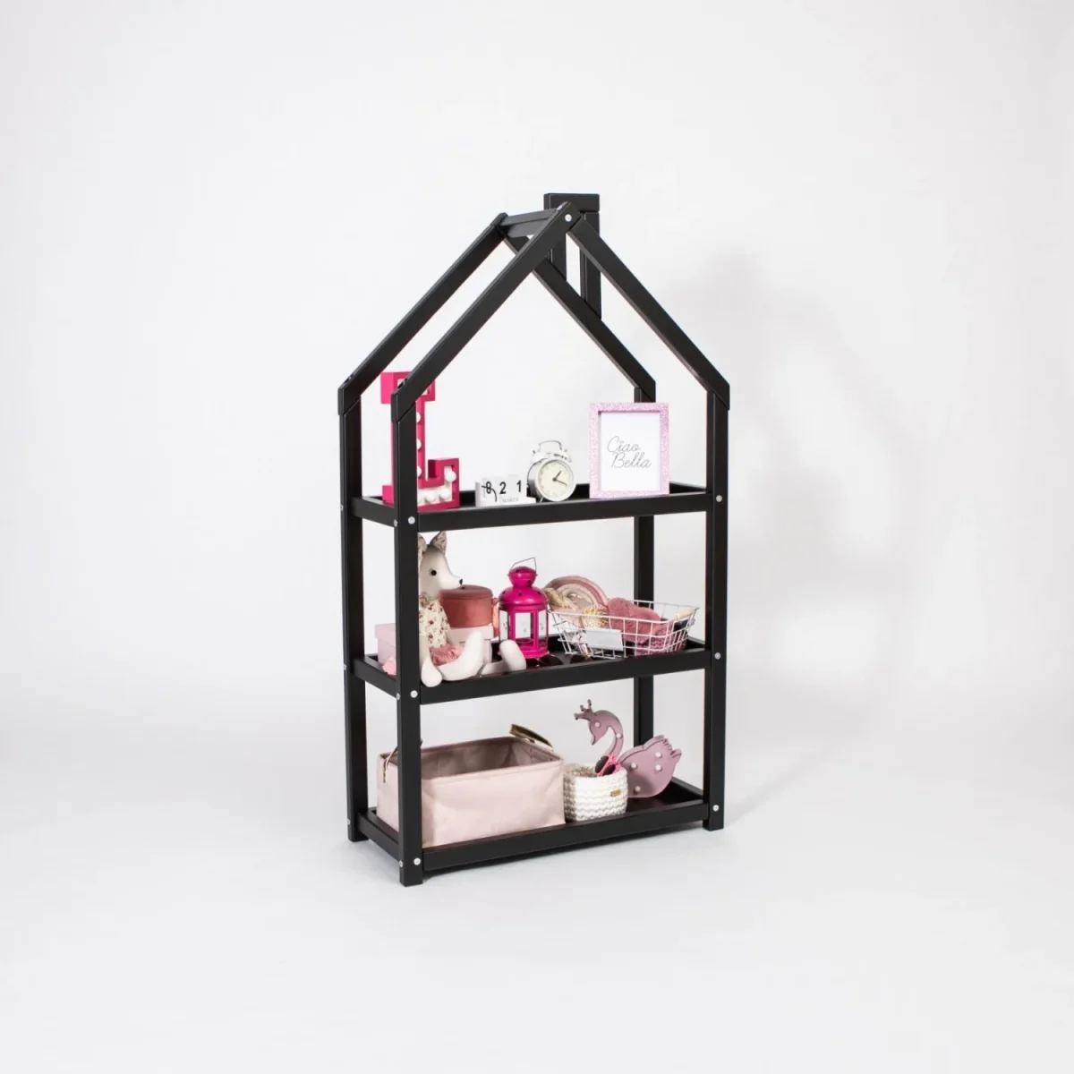 House Shaped Shelf for Kids — black