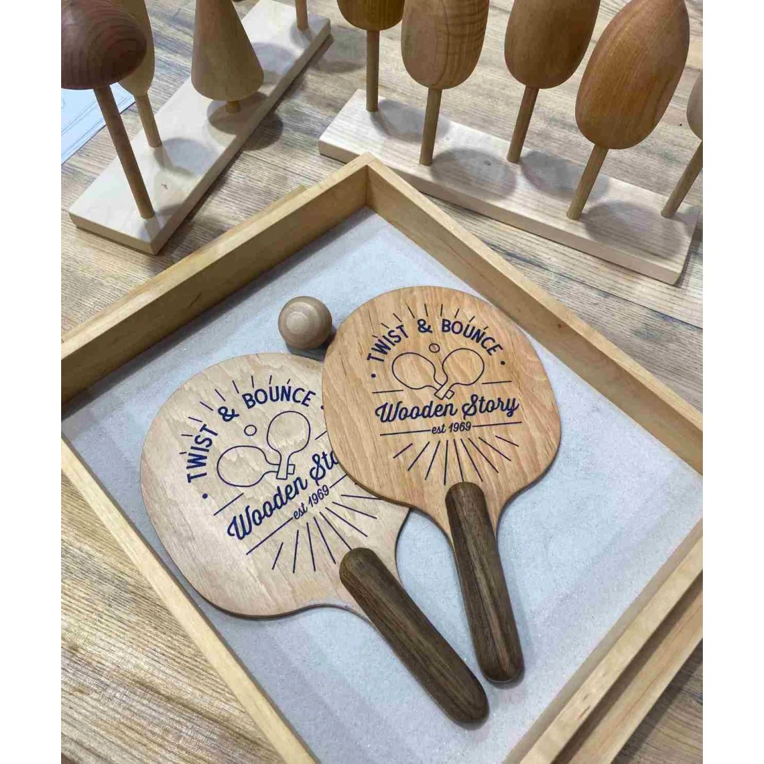 Wooden Story Twist & Bounce — Wooden Paddles with Ball, photo 4